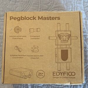 Pegblock Masters natural wood building blocks for children